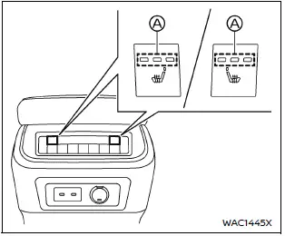 Nissan Armada second row heated seat switch controls