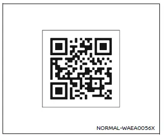 Nissan Armada dash cam mobile app download screen and QR code