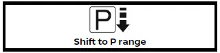 Nissan Armada shift to park warning indicator on instrument cluster