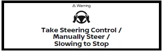 Nissan Armada hands on steering wheel and eyes on road warning indicator