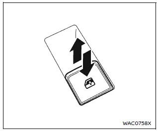 Nissan Armada passenger window control switch close up view